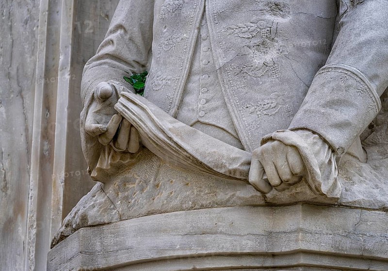 Detail photo, Beethoven, Haydn, Mozart monument in the Großer Tiergarten, Berlin, Germany, Europe