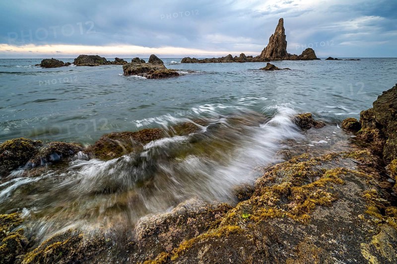 Rocky coast, Cabo de Gata-Nijar Natural Park, Almeria, Andalusia, Spain, Europe