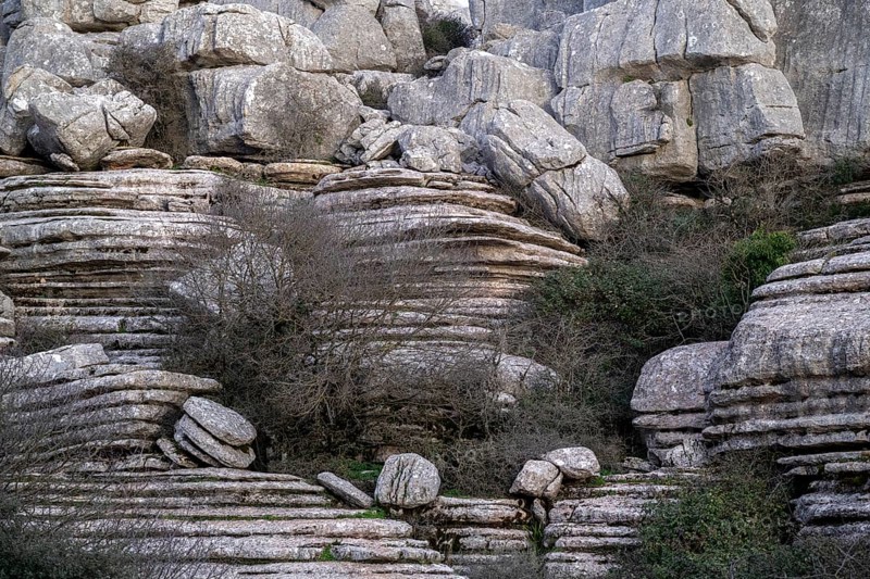 Bizarre limestone rock formations, El Torcal nature reserve, Torcal de Antequera, Malaga province, Andalusia, Spain, Europe
