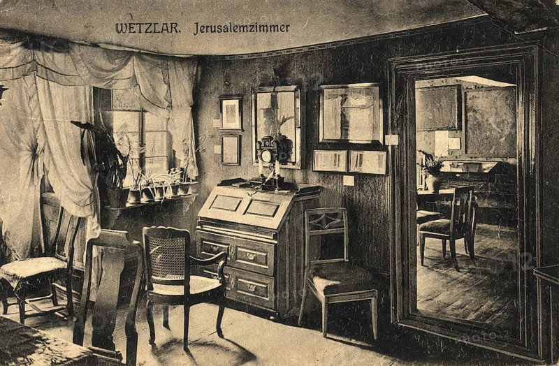 Historical postcard, picture postcard, Jerusalem Room in Wetzlar, Hesse, Germany, digitally enhanced reproduction of an original from around 1900, picture postcard, Europe
