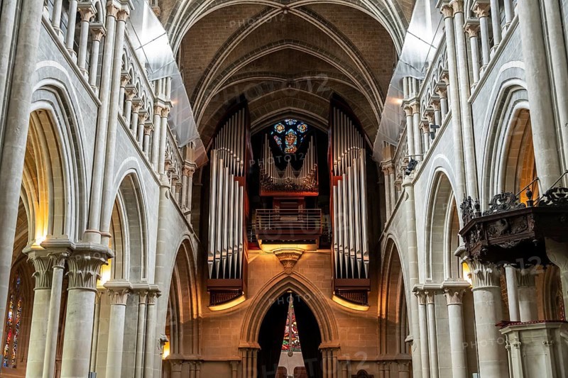 Notre-Dame Cathedral, former episcopal church of the diocese of Lausanne, today the main reformed church of the city of Lausanne, Canton of Vaud, Switzerland, Europe