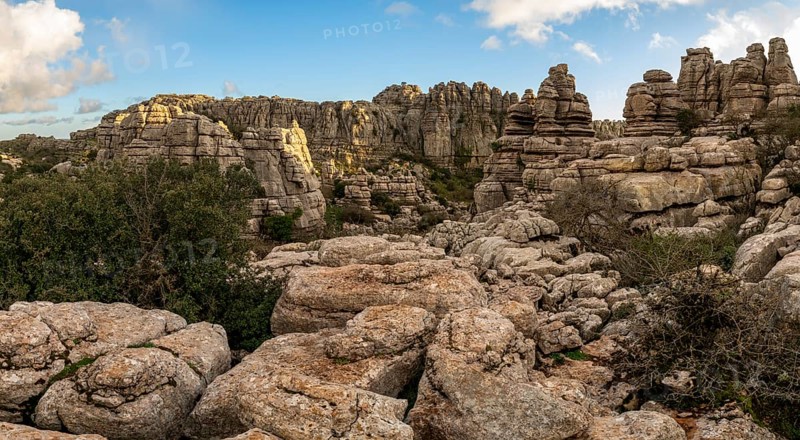 Bizarre limestone rock formations, El Torcal nature reserve, Torcal de Antequera, Malaga province, Andalusia, Spain, Europe