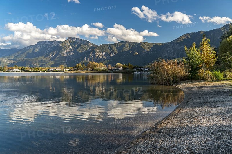 Lake Caldonazzo in Valsugana, Trentino, Italy, Europe