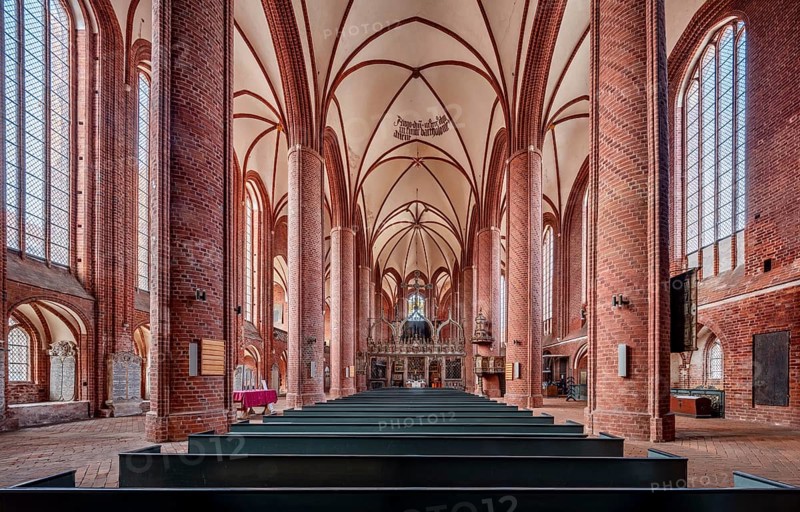 Gothic Church of St Mary, interior, Brick Gothic, Stendal, Saxony-Anhalt, Germany, Europe