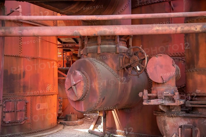 Birmingham, Alabama - The Sloss Furnaces National Historic Landmark. The furnaces made pig iron from 1882 to 1971. The facility is now open to the public