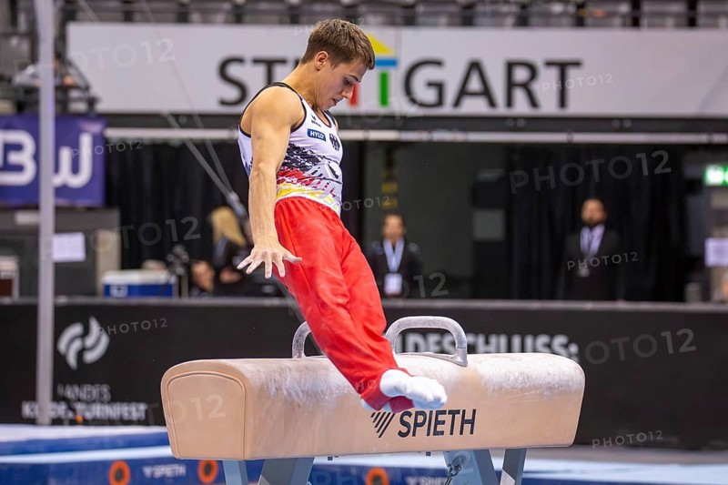 EnBW DTB-Pokal Stuttgart 2025, Mixed Cup***Timo Eder Germany on pommel horse