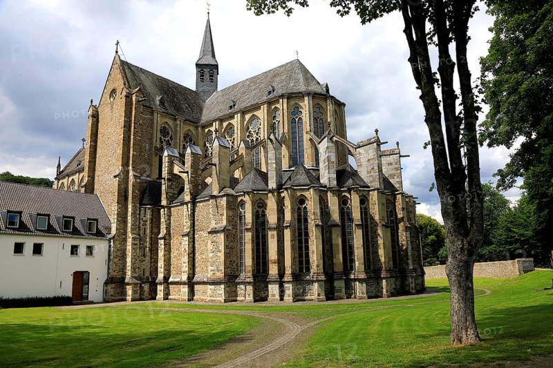 Altenberg Cathedral, Bergischer Dom, former monastery church of Altenberg Abbey, built by the Cistercians in 1133, Rheinisch-Bergischer Kreis, administrative district of Cologne, North Rhine-Westphalia, Germany, Europe