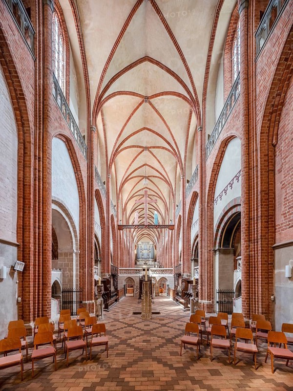 Havelberg Cathedral of St Mary, interior, Brick Gothic, Hanseatic town of Havelberg, Saxony-Anhalt, Germany, Europe