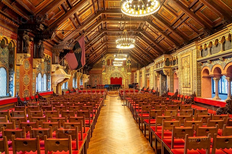 Ballroom of the Wartburg in Eisenach, Thuringia, Germany, Europe
