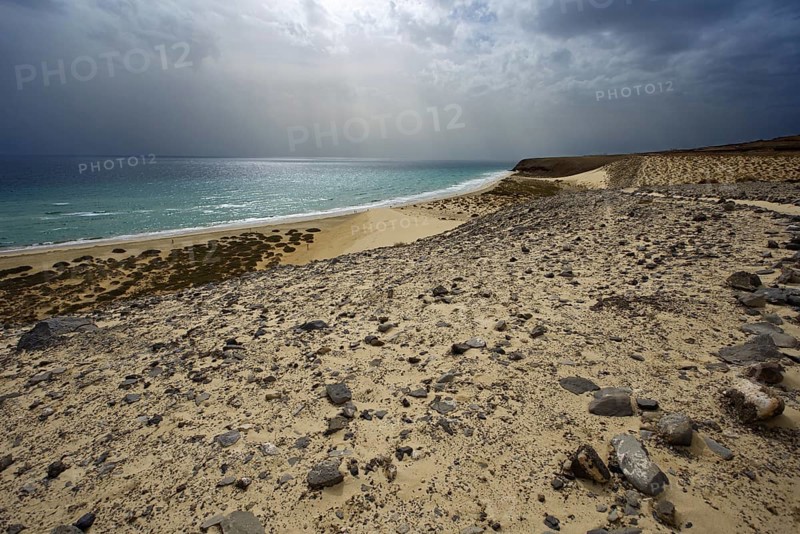 Playa Risco del Paso beach, Playa de Sotavento, Pajara, Fuerteventura, Canary Islands, Spain, Europe