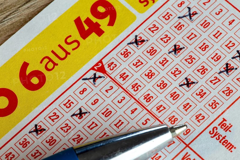 Lotto 6aus49: Close-up of a lottery ticket