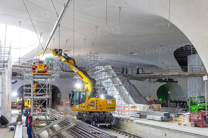 Preparations are underway for the Stuttgart 21 open construction site days, where interested parties can once again find out about the progress of construction work on Germany's largest construction site at Easter. Last year, 120, 000 people came to visit the new main railway station. Stuttgart, Baden-Württemberg, Germany, Europe