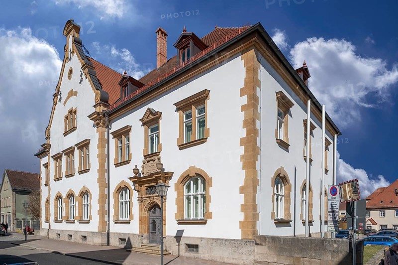 Former courthouse, built between 1902 and 1904, today district administration office, Bahnhofsstraße 2, Weißenburg, Middle Franconia, Bavaria, Germany, Europe
