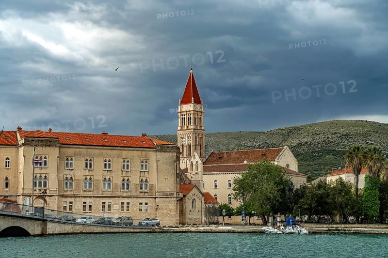 Town Hall and the Cathedral of St Laurence in Trogir, Croatia, Europe