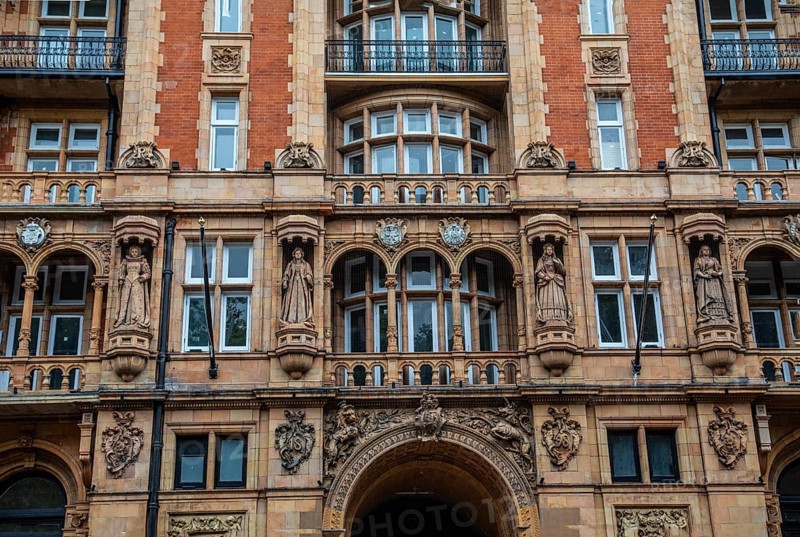 The facade on Hotel Principal on Russell Square, Bloomsbury, Camden, West End, London, England, UK, Great Britain, United Kingdom, Europe
