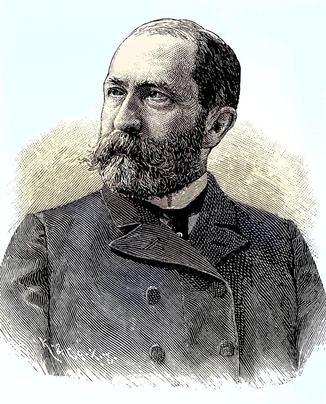 Heinrich Carl Joseph Ritter von Mendel, Edler von Steinfels, 1849, 1902, Prussian Land Economist and Member of the Prussian House of Representatives, c. 1885, Historical, digitally restored reproduction from a 19th century original, Prussian Land Economist and Member of the Prussian House of Representatives, c. 1885, Historical, digitally restored reproduction from a 19th century original