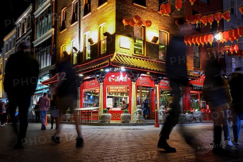 China Town by night, Chinese Quarter, West End, London, England, United Kingdom, Europe