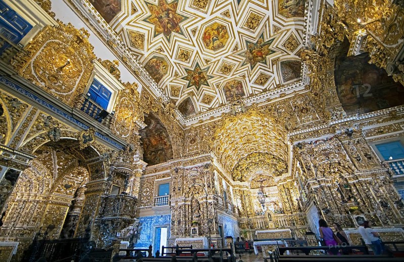 São Francisco Church and Convent, interior, Largo do Cruzeiro de São Francisco, historic centre, Salvador, State of Bahia, Brazil, South America