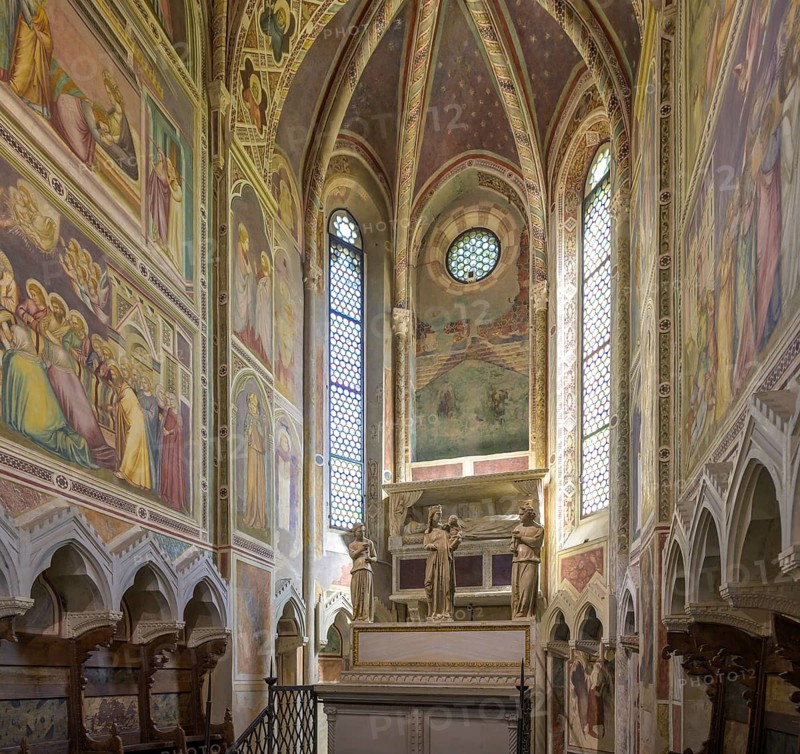 Scrovegni Chapel or Arena Chapel with frescoes by Giotto di Bondone, Padua, Province of Padua, Italy, Europe