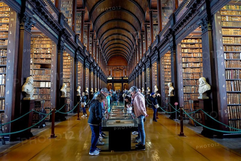 Long Room, the old library of Trinity College, University, Dublin, Republic of Ireland