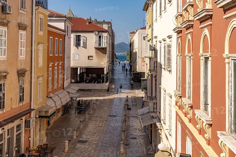 Alley in the old town centre of Zadar, Croatia, Europe