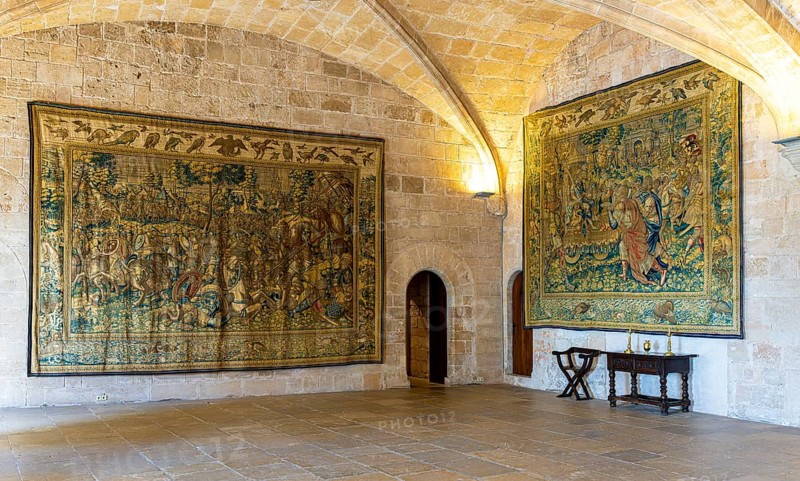 Interior design, Royal Palace Alumdaina, Palma de Majorca, Spain, Europe