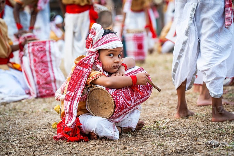 Paricipants in a Bihu dance workshop ahead of Rongali Bihu Festival, in Guwahati, India on 8 April 2025