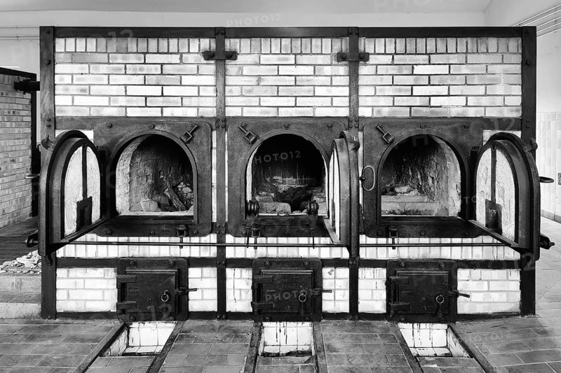 Incinerator in the camp crematorium, former beech forest concentration camp, now a concentration camp memorial, Weimar, Thuringia, Germany, Europe