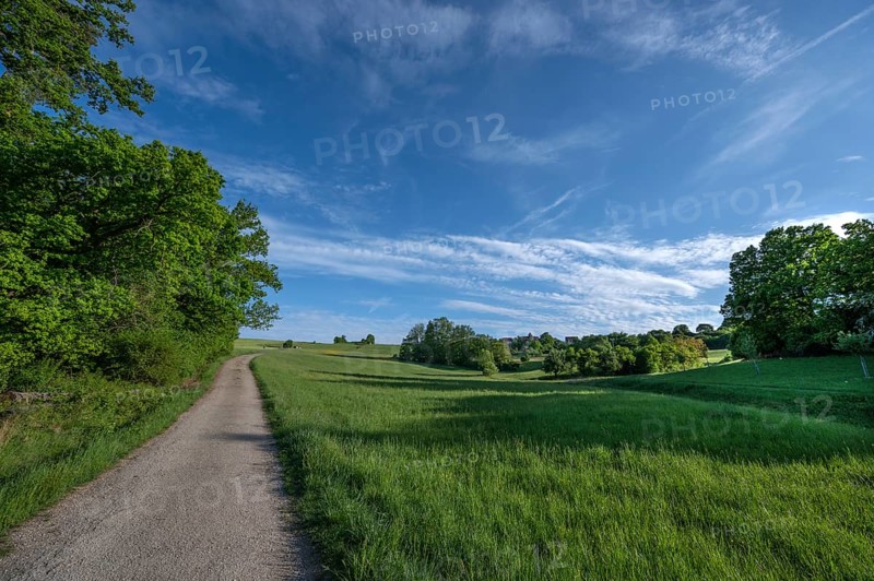 Franconian spring landscape, Beerbach, Middle Franconia, Bavaria, Germany, Europe