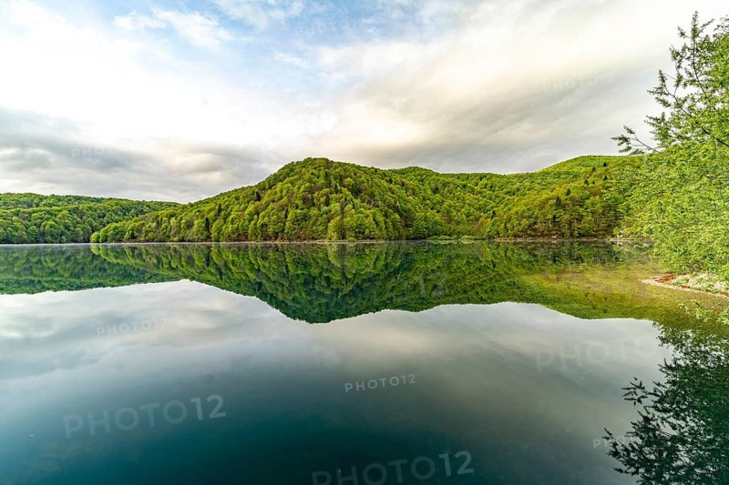 The largest lake Kozjak in Plitvice Lakes National Park, Croatia, Europe