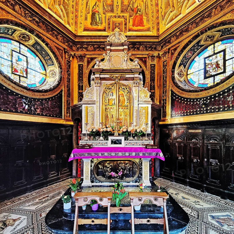 Interior view of the Chapel of Grace in Kevelaer, Lower Rhine, North Rhine-Westphalia, Germany, Europe