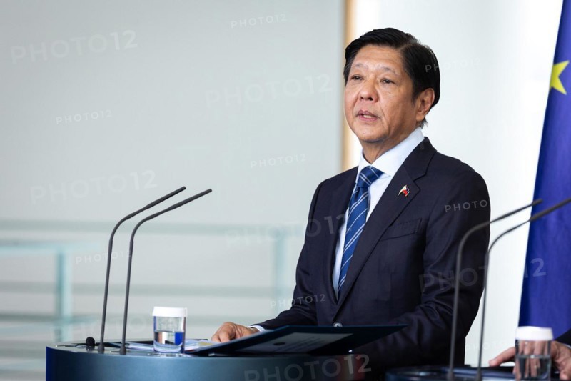 Olaf Scholz, Federal Chancellor (not pictured), and Ferdinand Marcos Jr, President of the Republic of the Philippines, at a joint meeting in Berlin, 12 March 2024