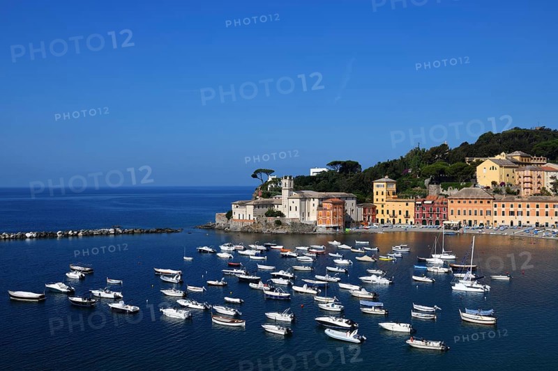 View of the Bay of Silence in Sestri Levante, Ligurian sea, Liguria, Italy, Europe