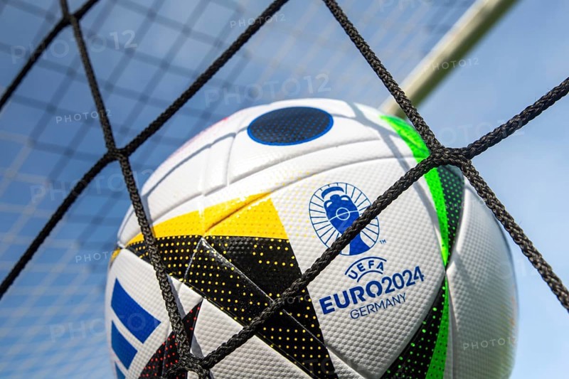 Symbolic image UEFA-EURO 2024: Close-up of the official match ball for the 2024 European Football Championship in Germany