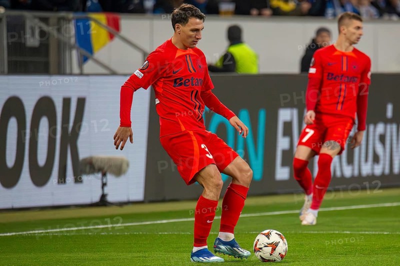 Football UEFA Europa League, 2024/25 season, matchday 6: TSG Hoffenheim v Steaua Bucharest. Picture: Risto Radunovic (33, Bucharest)