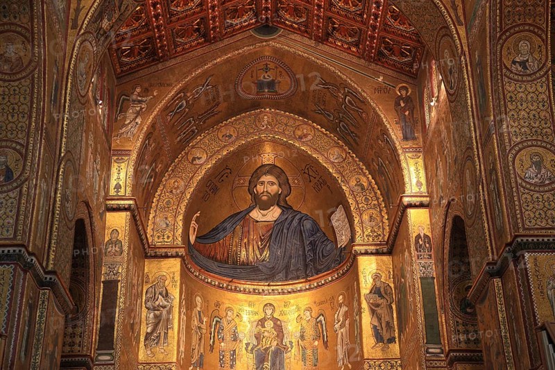 City of Monreale, in the Cathedral of Santa Maria Nuova, Unesco World Heritage Site, Sicily, Italy, Europe