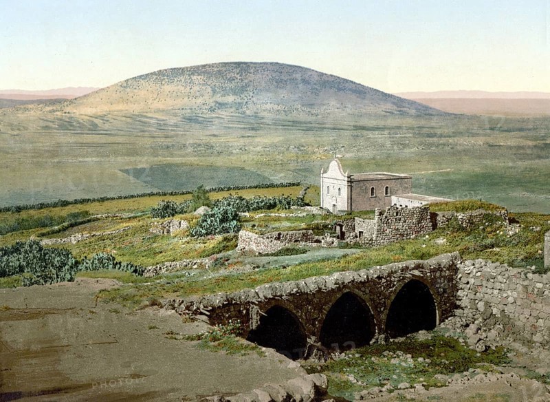 General view of Nain, Holy Land, Israel, c. 1890, Historic, digitally restored reproduction from a 19th century original, General view of Nain, Holy Land, 1890, Historic, digitally restored reproduction from a 19th century original, Asia