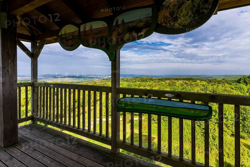 National Park Hainch with Observation Tower Hainichblick, Thüringen, Germany, Europe