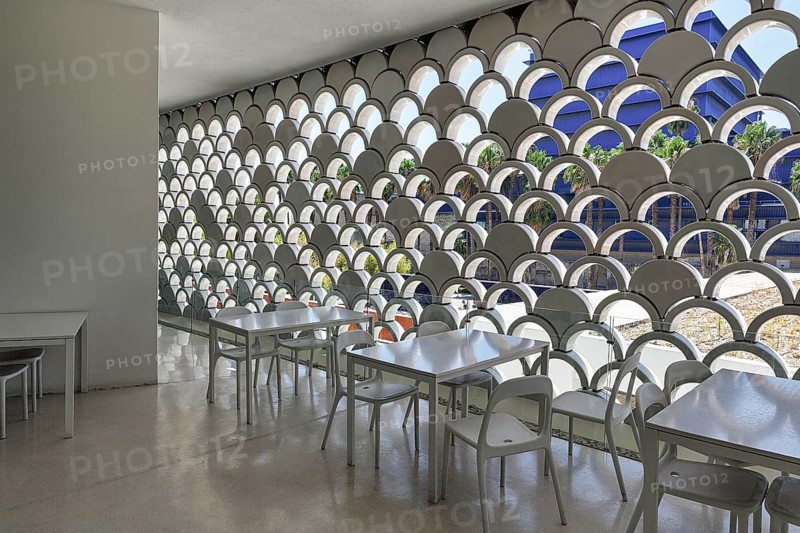 Cafeteria in the Oceanario de Lisboa, modern architecture, interior, Lisbon, Portugal, Europe