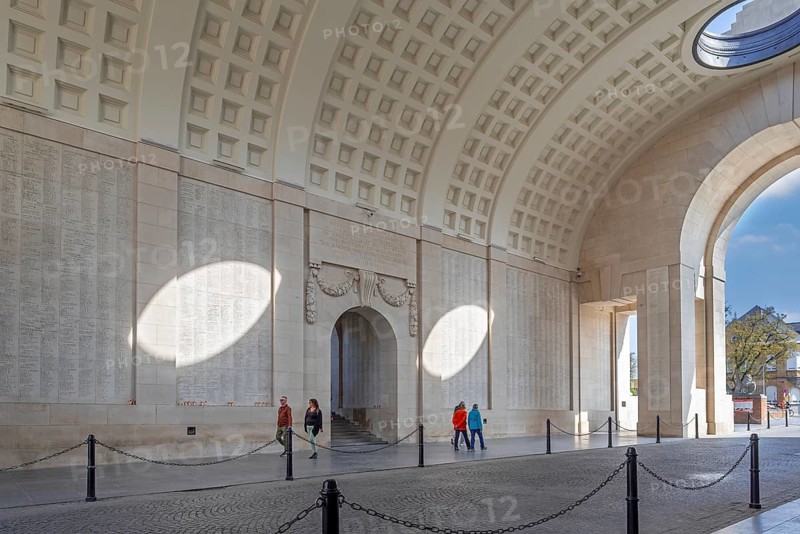 Menin Gate, Menenpoort, WW1 memorial for the missing soldiers of Commonwealth nations who died in Ypres Salient during First World War One, Belgium, Europe