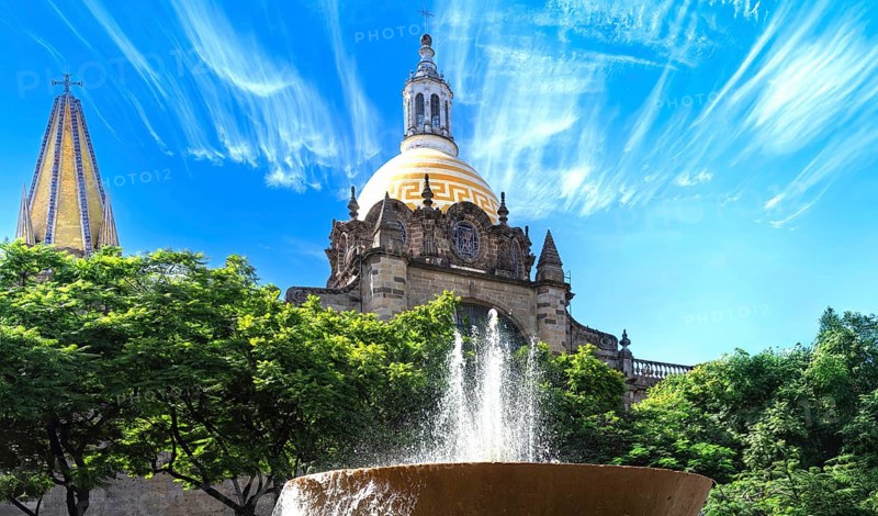 Guadalajara, Liberation Square, Plaza De La Liberacion, in historic city center near Central Guadalajara Cathedral