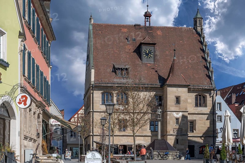 Old Town Hall, built from 1470 to 1476, Marktpl. 1, Weissenburg, Middle Franconia, Bavaria, Germany, Europe