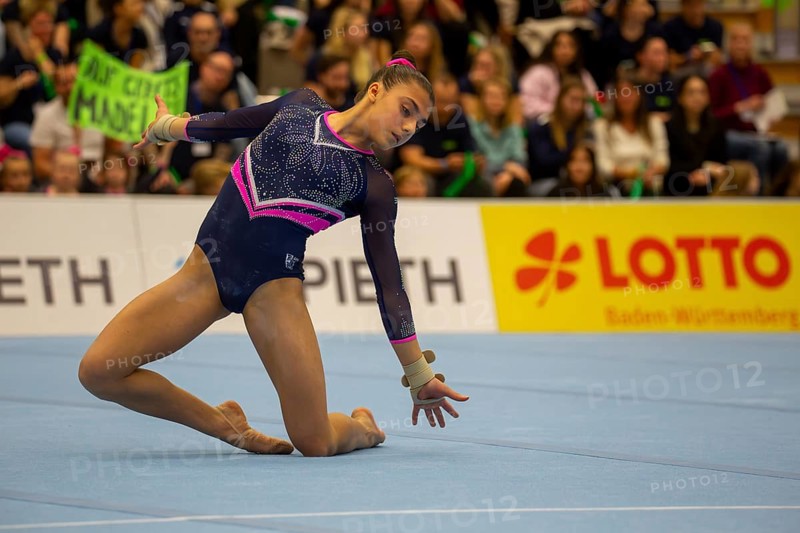German Gymnastics League (Bundesliga) for woman, 1st competition day 2025 in Mannheim***Rebecca Aiello (TG Mannheim) on floor