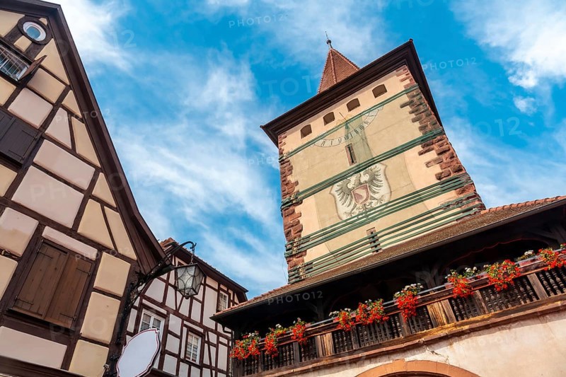 The Obertorturm tower on Victor-Kretz-Straße in the old town of Gengenbach in the Black Forest, Germany, Europe