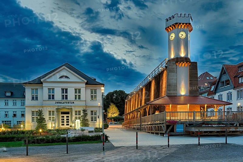 Evening shot illuminating Bad Salzuflen Germany