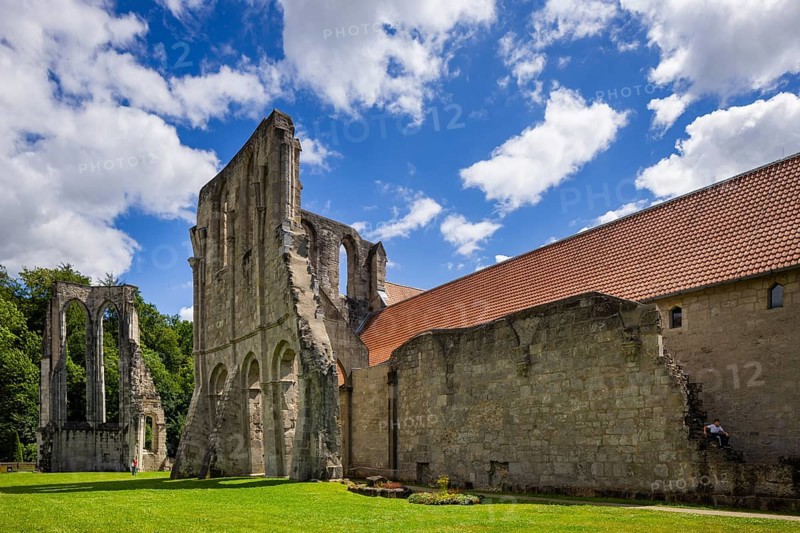 Walkenried Abbey is a former Cistercian abbey in Walkenried, situated on the southern edge of the Harz Mountains near the border triangle of Lower Saxony, Saxony-Anhalt and Thuringia. The building complex includes the ruins of the abbey church and the largely preserved Gothic cloister building. This was converted into the Walkenried Monastery Cistercian Museum in 2006. Since 2010, the monastery complex has been a UNESCO World Heritage Site as part of the Rammelsberg Mine, Goslar Old Town and Upper Harz Water Management Site, Walkenried Monastery, Walkenried, Lower Saxony, Germany, Europe