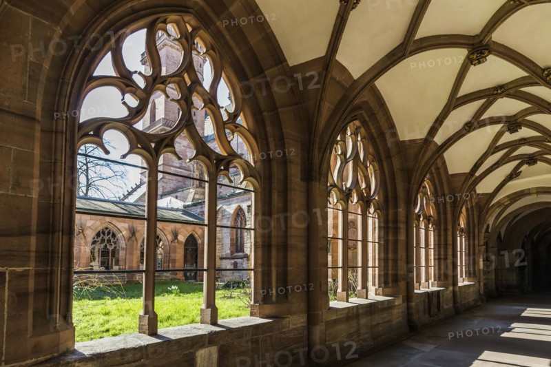 Cloister, Basel Minster, Basel, Canton of Basel-Stadt, Switzerland, Europe