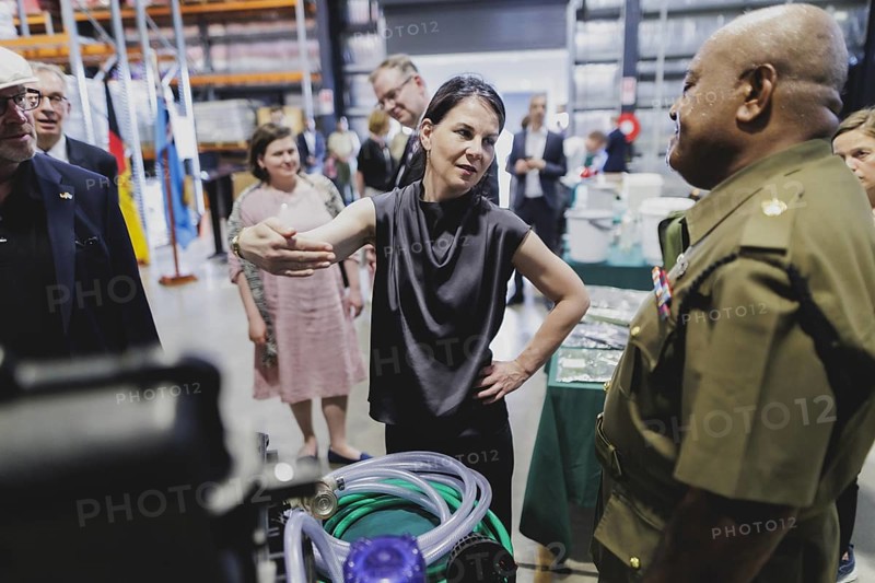 Annalena Bärbock (Bündnis 90/Die Grünen), Federal Foreign Minister, photographed during a visit to the Fijian Armed Forces Blackrock Peacekeeping and Humanitarian Assistance and Disaster Relief Camp in Nadi, 07.05.2024. Bärbock is travelling to Australia, New Zealand and Fiji for political talks / Photographed on behalf of the Federal Foreign Office