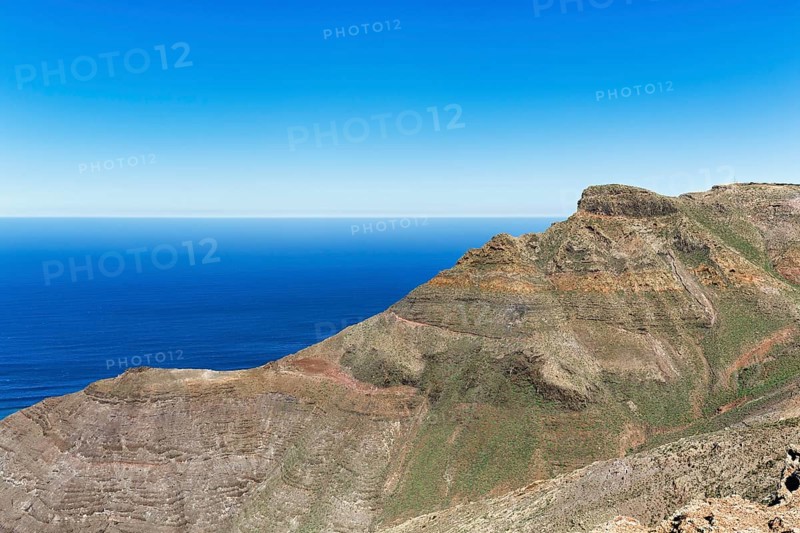 Cliffs of the Risco de Famara, Caldera, Caleta de Famara, Lanzarote, Canary Islands, Spain, Europe