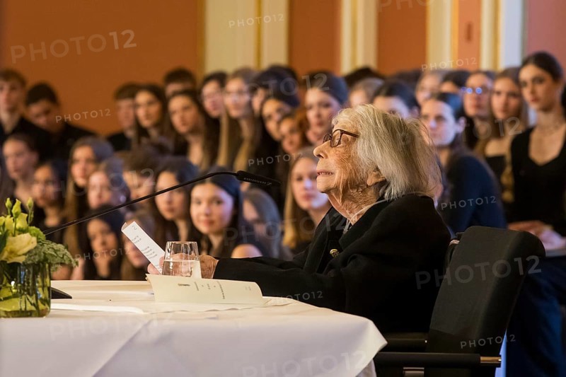 Margot Friedländer, Holocaust survivor and honorary citizen of the city of Berlin, at a reading as part of the commemorative event organised by the Senate and Berlin House of Representatives to mark the 80th anniversary of the end of the Second World War, Berlin, 7 May 2025
